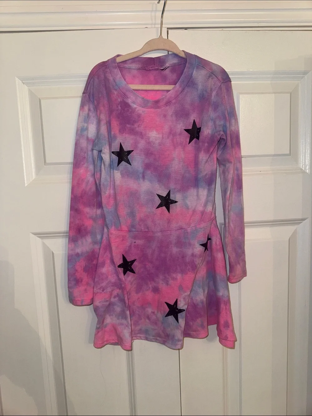 Firehouse Girls' Pink & Purple Tie-Dye Star Dress